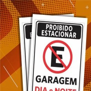 Placa - Proibido estacionar - 2 unidades