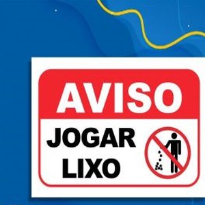 Placa - Proibido jogar lixo - 1 unidade