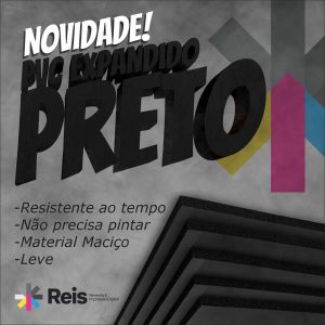 RECORTE PVC EXPANDIDO PRETO 10 MM