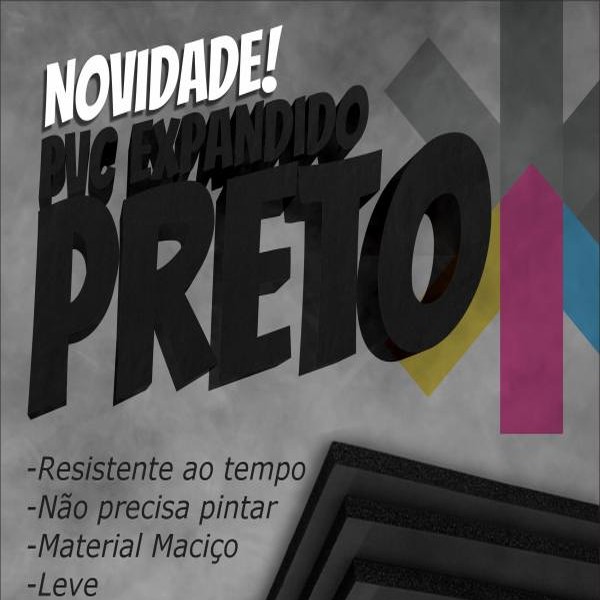 RECORTE PVC EXPANDIDO PRETO 10 MM