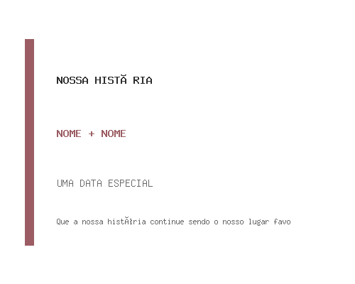 Casal — Nossa História